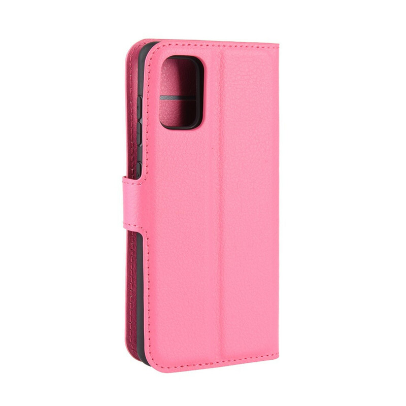 Capa de couro Samsung Galaxy A41 Litchi Clássico