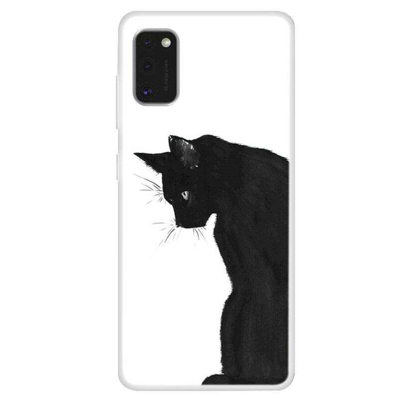 Samsung Galaxy A41 Cover Pensive Black Cat