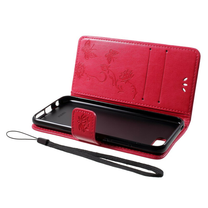 Capa Honor 10 Printed Butterfly Strap