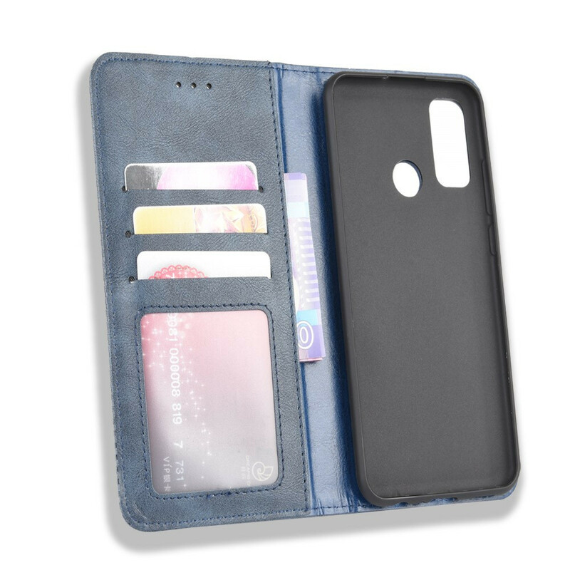 Capa Flip Huawei P Smart 2020 Efeito Couro Vintage Styling
