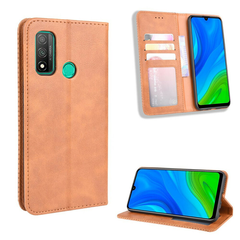 Capa Flip Huawei P Smart 2020 Efeito Couro Vintage Styling