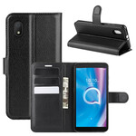 Alcatel 1B Capa de efeito couro Litchi Classic