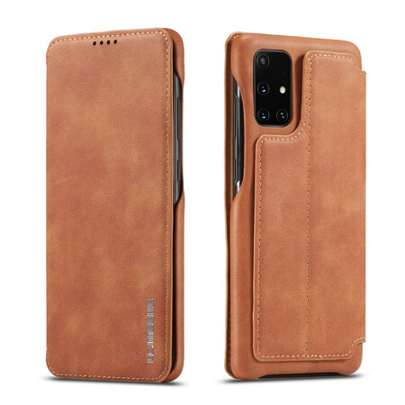 Capa Flip Cover Samsung Galaxy A51 LC.IMEEKE Efeito Couro
