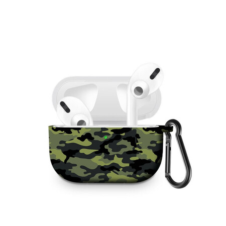 Capa de camuflagem de silicone AirPods Pro com mosquetão