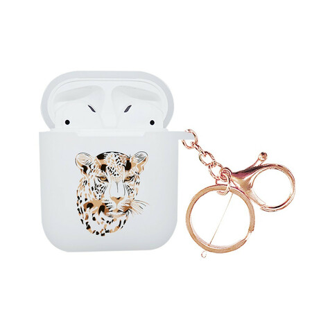 AirPods Leopard Series NXE Capa com mosquetão