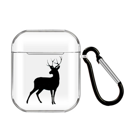 AirPods Capa de Silicone Série Animal com mosquetão