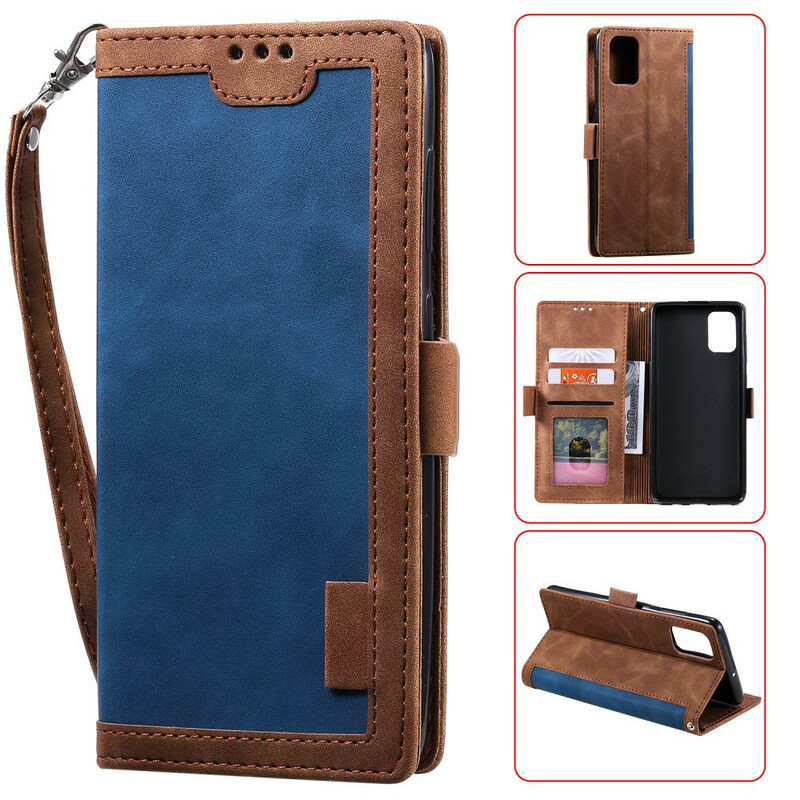 Samsung Galaxy A51 Capa de couro de duas cores reforçado Samsung Galaxy A51 Capa de couro de duas cores reforçado