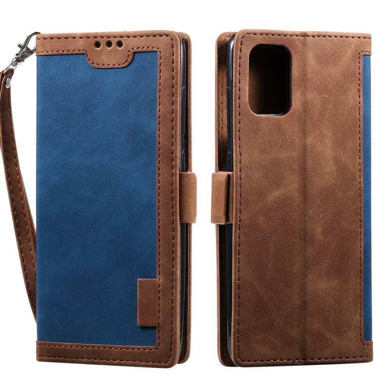 Samsung Galaxy A51 Capa de couro de duas cores reforçado Samsung Galaxy A51 Capa de couro de duas cores reforçado