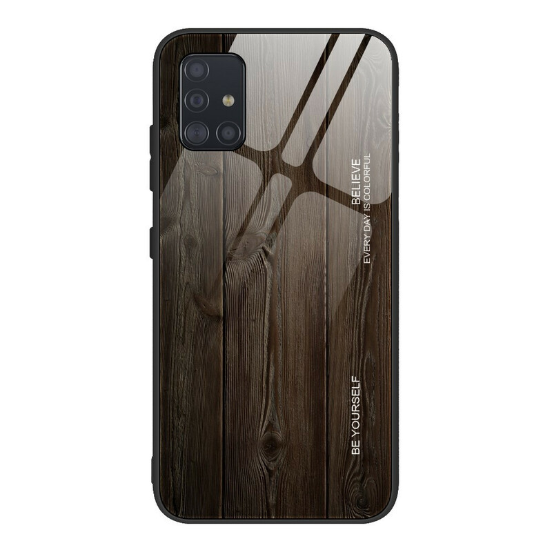 Samsung Galaxy A51 Design em madeira de capa dura