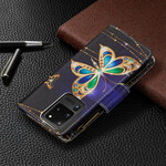 Samsung Galaxy S20 Ultra Case com bolso com zíper Butterfly