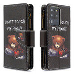 Samsung Galaxy S20 Ultra Case com Urso de Bolso com Fecho