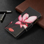 Samsung Galaxy S20 Ultra Case com flor de bolso com fecho de correr
