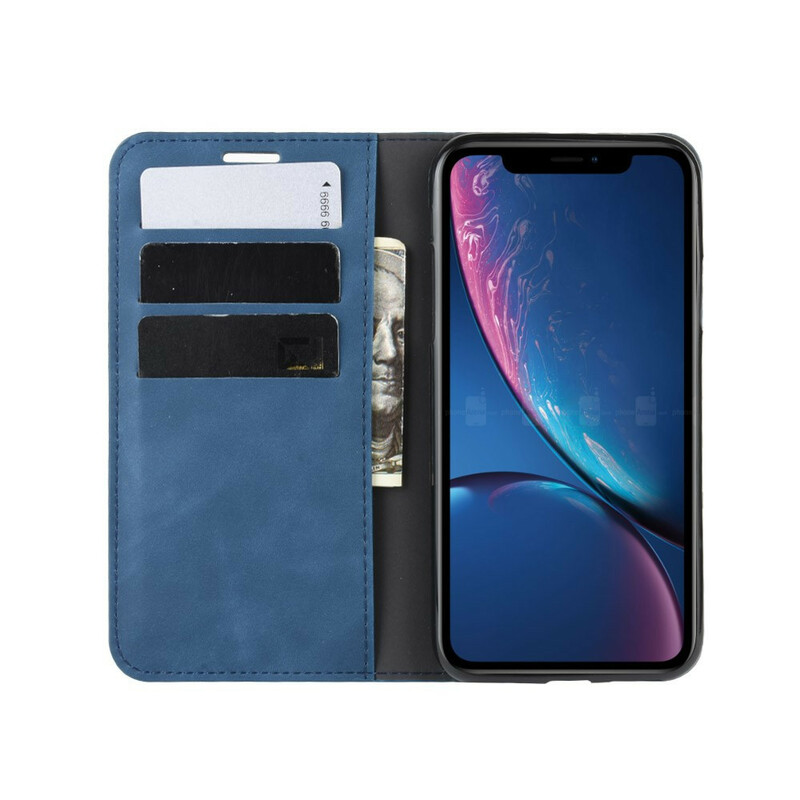 Capa Flip Capa iPhone XR Efeito Couro Mole Capa Flip Capa iPhone XR Efeito Couro Mole