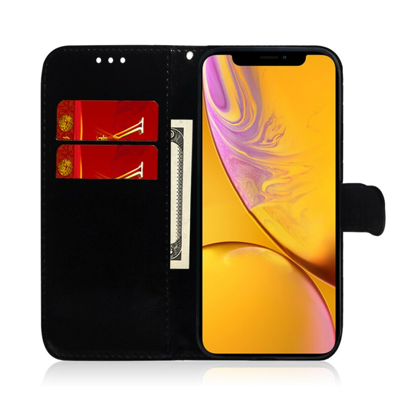 Capa de espelho da capa de couro para iPhone XR