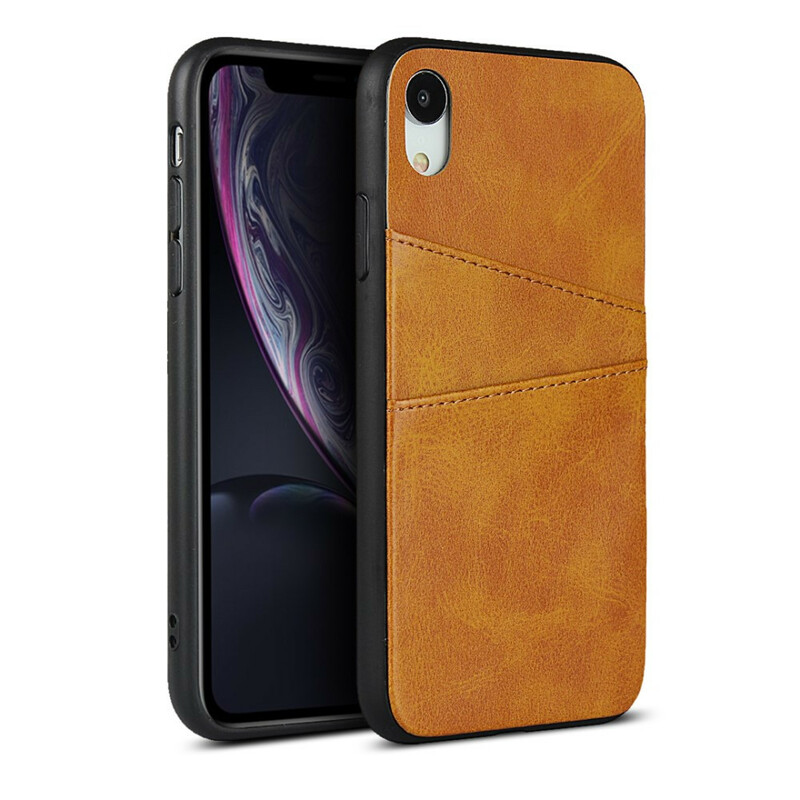 Capa dupla de cartão monocromática para iPhone XR