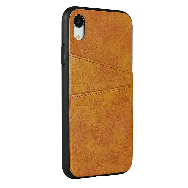 Capa dupla de cartão monocromática para iPhone XR