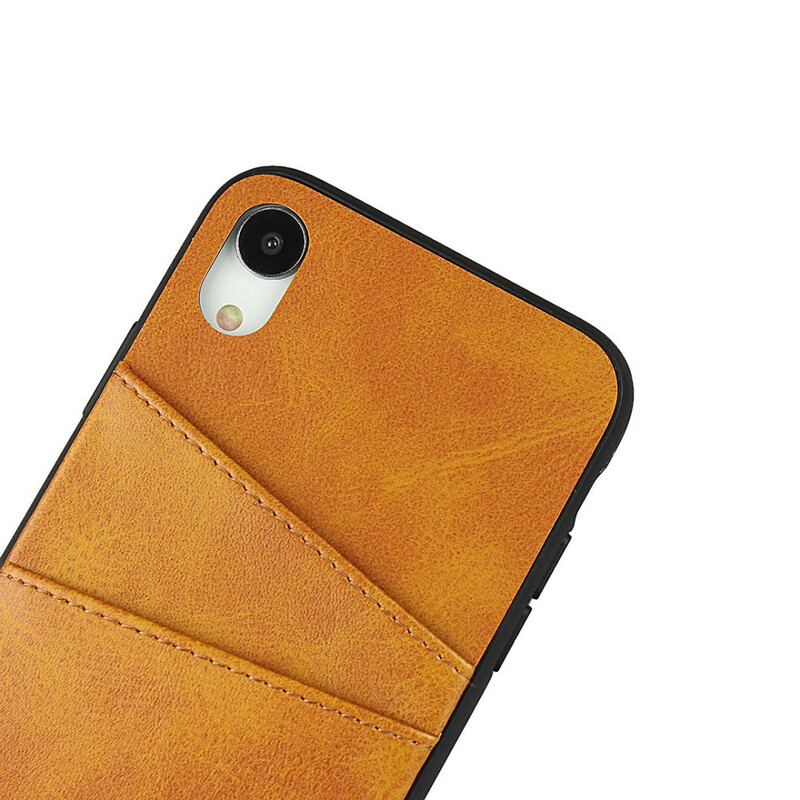 Capa dupla de cartão monocromática para iPhone XR