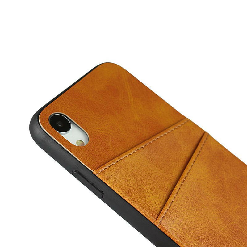 Capa dupla de cartão monocromática para iPhone XR