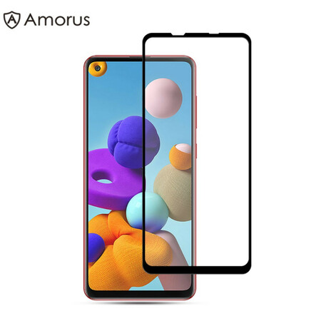 PelÃcula pelÃcula pelÃcula protectoraaa de ecrã Samsung Galaxy A21s AMORUS de vidro temperado