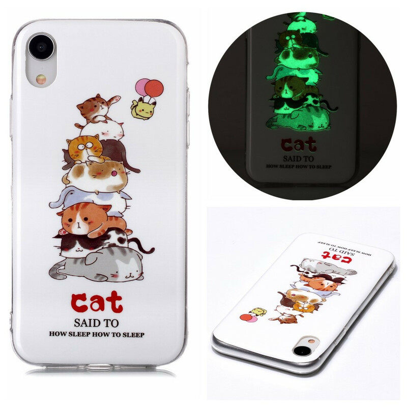 Capa Fluorescente para Gatos iPhone XR