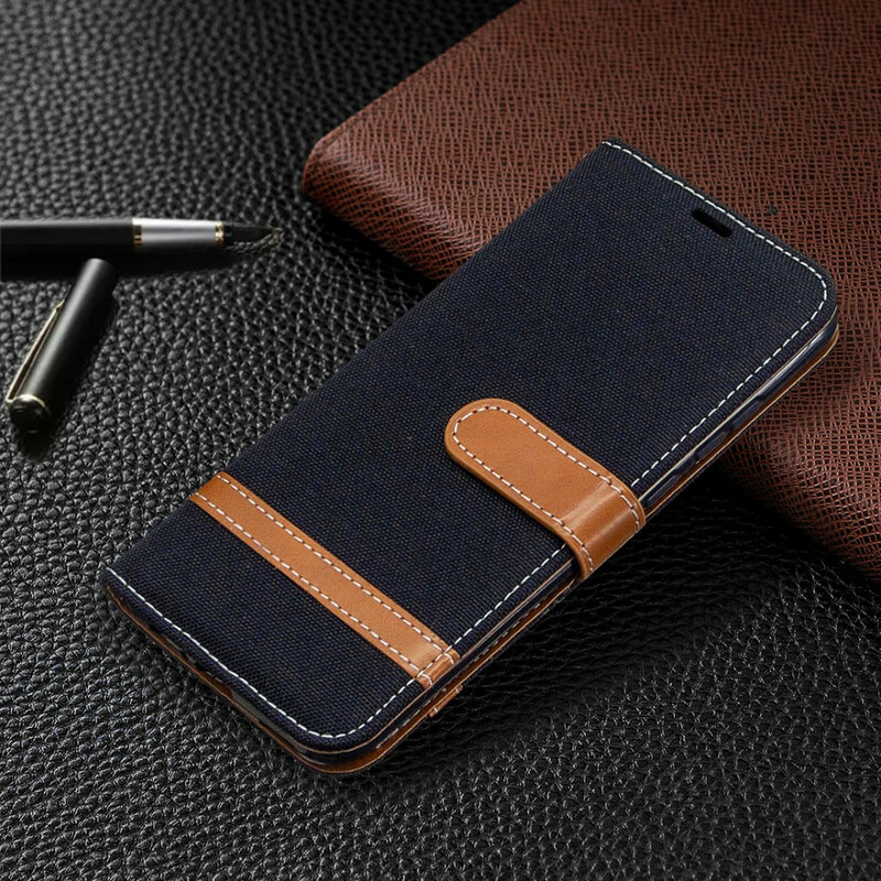 Capa Huawei P Smart Plus 2020 de tecido e de couro