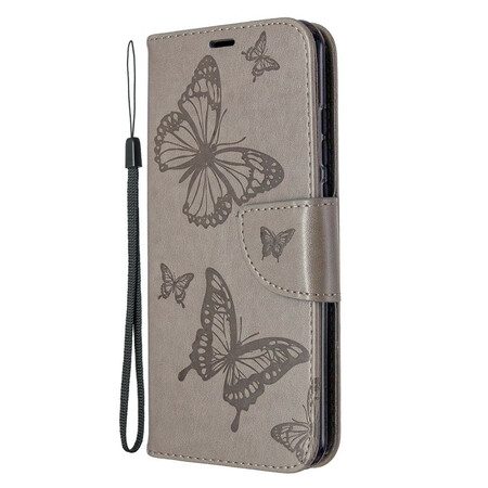 Capa Huawei P Smart Plus 2020 Butterflies in Flight with Strap
