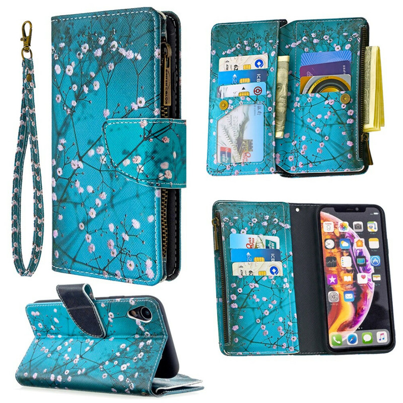 Capa do iPhone XR com bolso com fecho de correr Capa do iPhone XR com bolso com fecho de correr