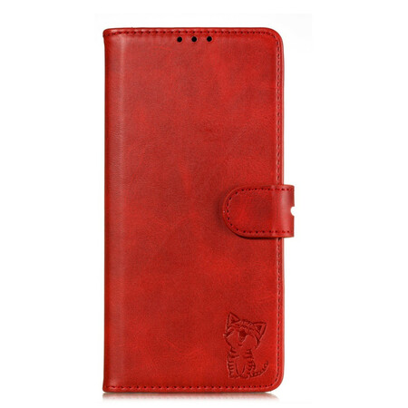 Samsung Galaxy A51 Mock Leather Case Kitten