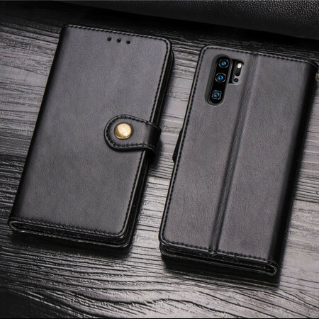 Capa Huawei P30 Pro Leatherette com fecho Vintage