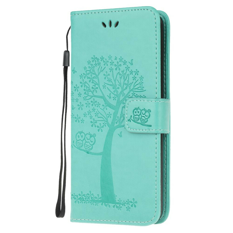 Capa Huawei P40 Lite 5G Tree and Owls with Strap