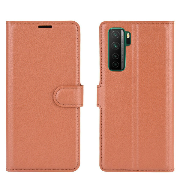 Capa Huawei P40 Lite 5G Leatherette Classic Litchi