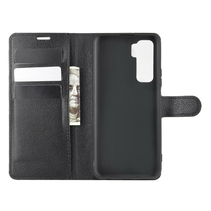 Capa Huawei P40 Lite 5G Leatherette Classic Litchi