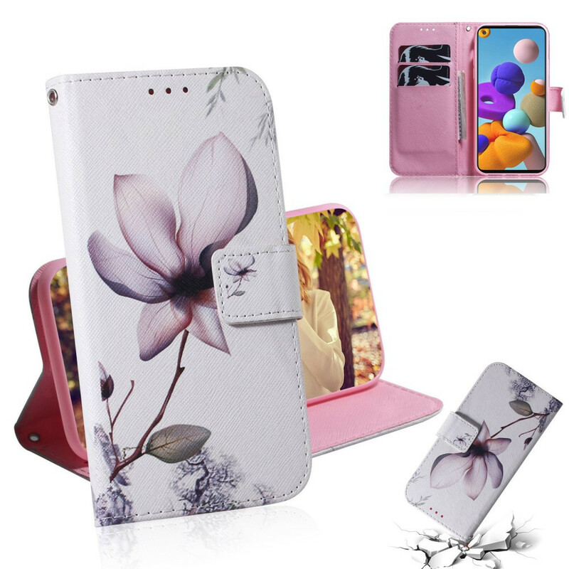 Samsung Galaxy A21s Flower Case Old Pink