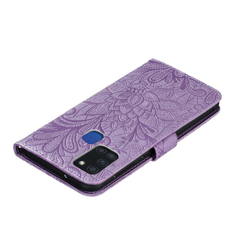 Samsung Galaxy A21s Capa de fita tribal para flores