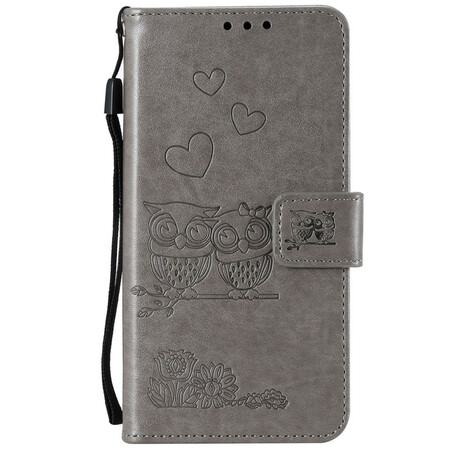 Honor 8A / Huawei Y6 2019 Capa de Coruja do Amante com Cordão de Coruja