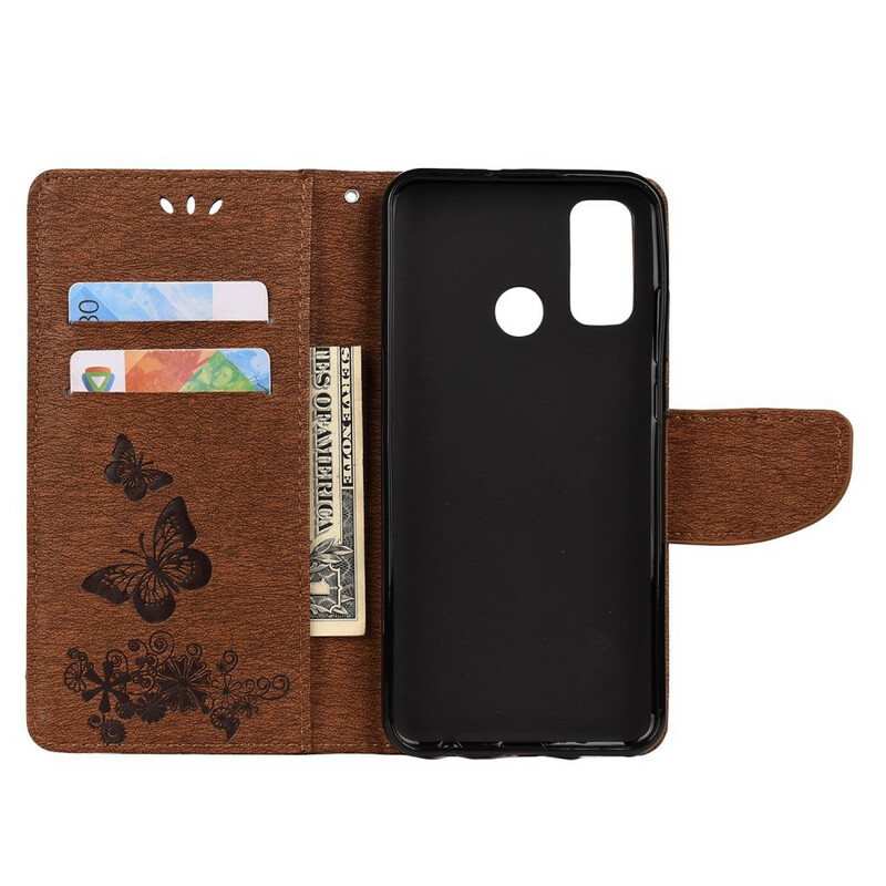 Capa Huawei P smart 2020 Splendid Butterflies with Strap