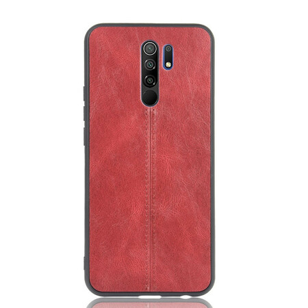 Xiaomi Redmi 9 Case Costuras de Efeito de Couro