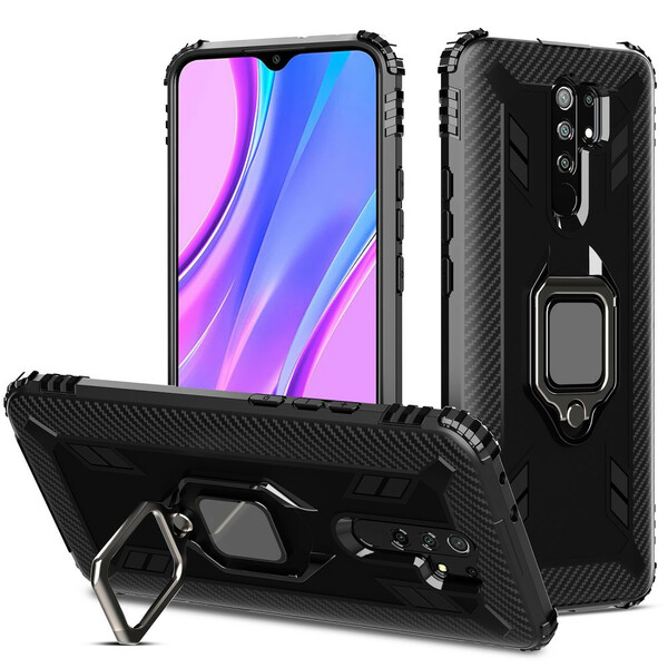 Xiaomi Redmi 9 Capa de fibra de carbono estilo anelar