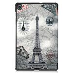 Capa inteligente Samsung Galaxy Tab S6 Lite Eiffel Tower Retro