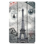 Capa inteligente Samsung Galaxy Tab S6 Lite Eiffel Tower Retro