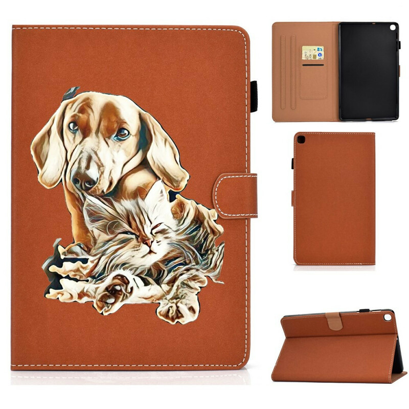 Samsung Galaxy Tab S6 Lite Case Dog and Cat