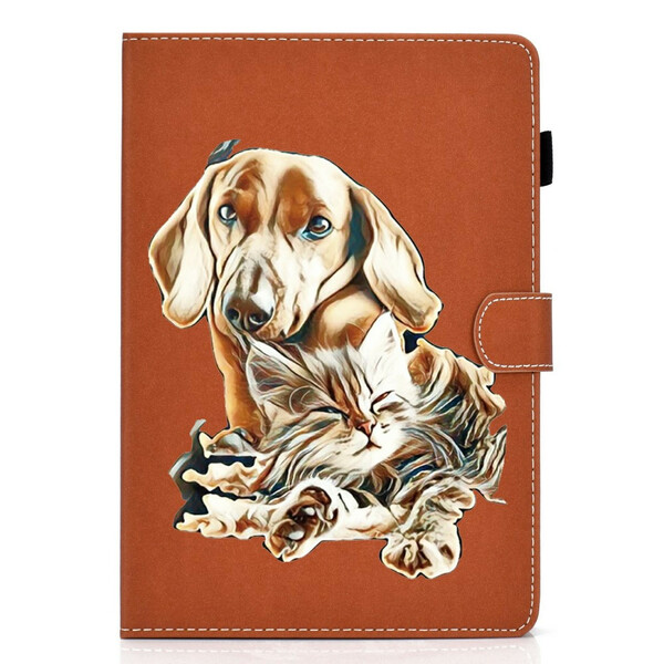 Samsung Galaxy Tab S6 Lite Case Dog and Cat