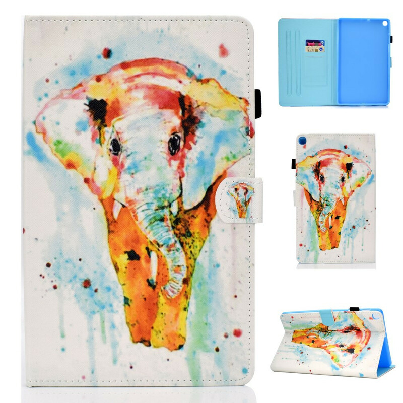 Samsung Galaxy Tab S6 Lite Case Watercolour Elephant