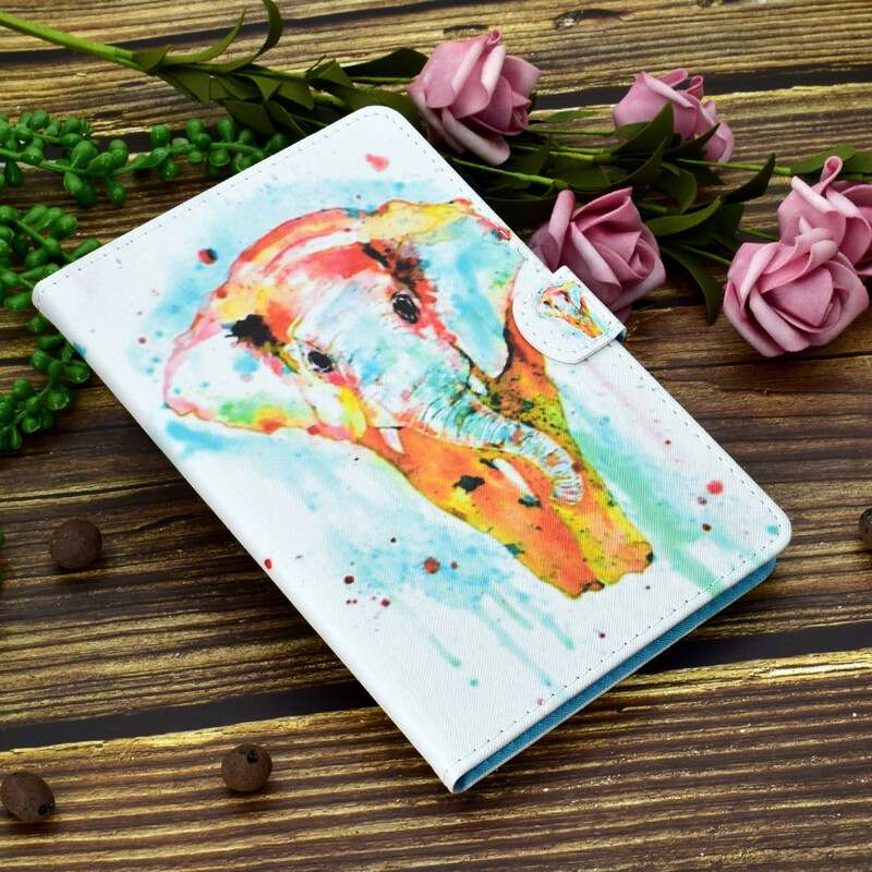 Samsung Galaxy Tab S6 Lite Case Watercolour Elephant