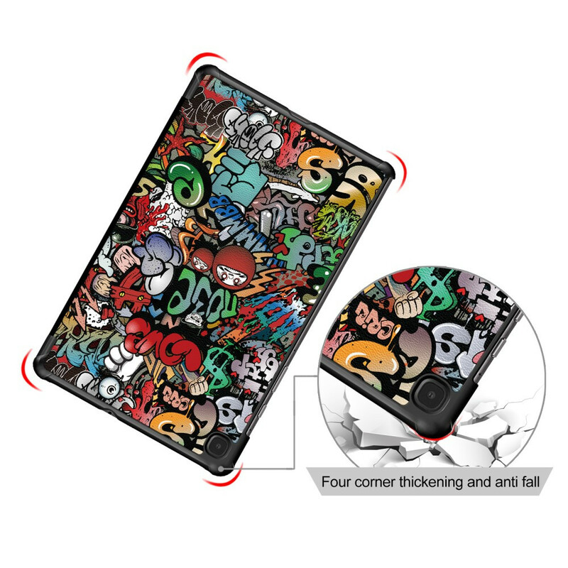 Capa Inteligente Samsung Galaxy Tab S6 Lite Graffiti Reforçado