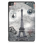 Capa Inteligente Samsung Galaxy Tab S6 Lite Retro Stylo Holder Torre Eiffel