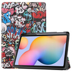 Capa Inteligente Samsung Galaxy Tab S6 Lite Capa de Lápis Graffiti