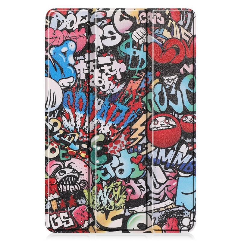 Capa Inteligente Samsung Galaxy Tab S6 Lite Capa de Lápis Graffiti