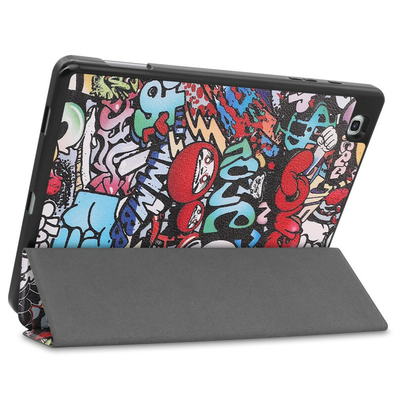 Capa Inteligente Samsung Galaxy Tab S6 Lite Capa de Lápis Graffiti