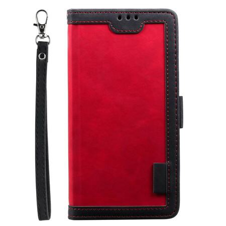 Capa Samsung Galaxy S10 Lite Capa de dois tons de Couro Contornos Reforçados